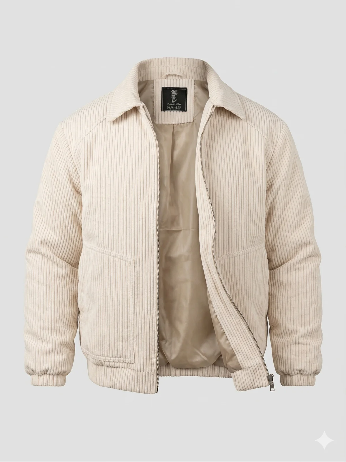 Kadife Oversize Ceket Krem